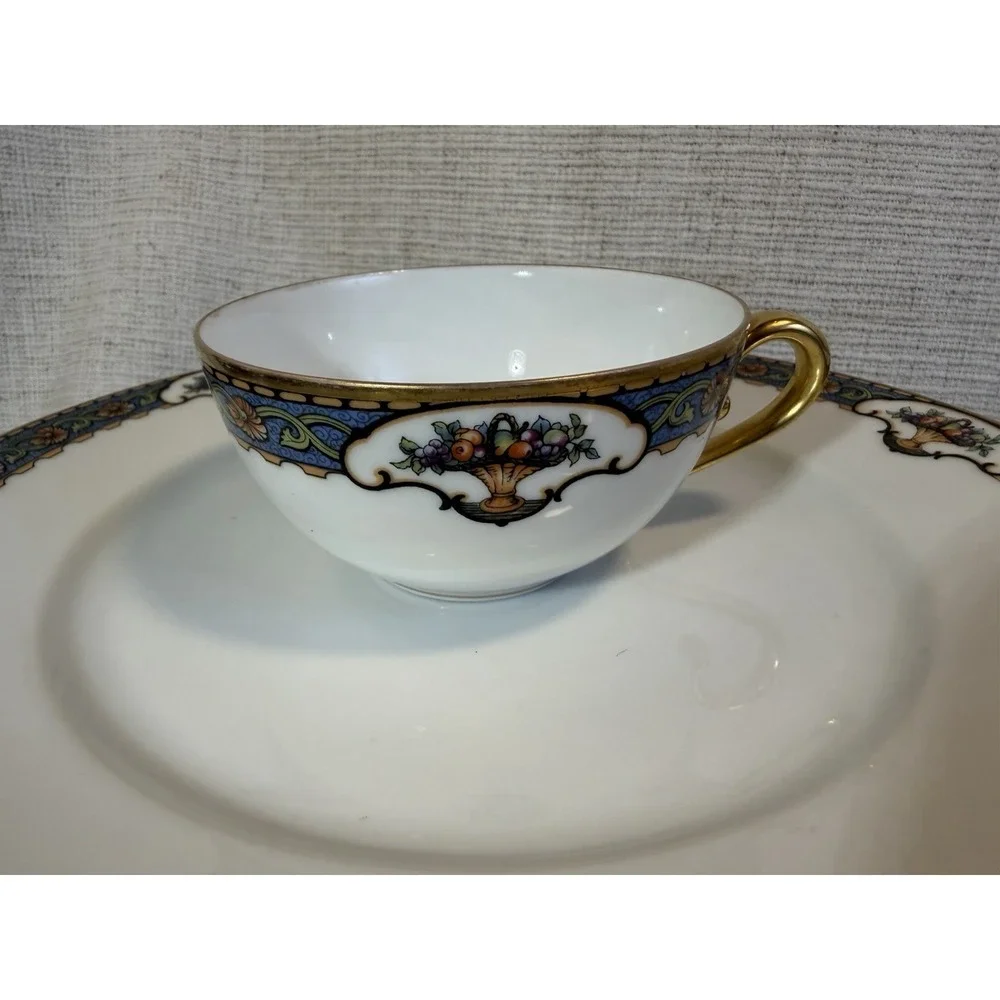 Vintage GB Bavaria Gimbel Brothers China Set Gold Trim‎ Plates Cups 56 Pc